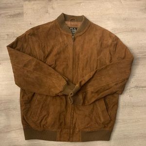 Jos A Bank Suede Jacket Size Medium Measurements In Description Color Brown